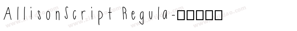 AllisonScript Regula字体转换